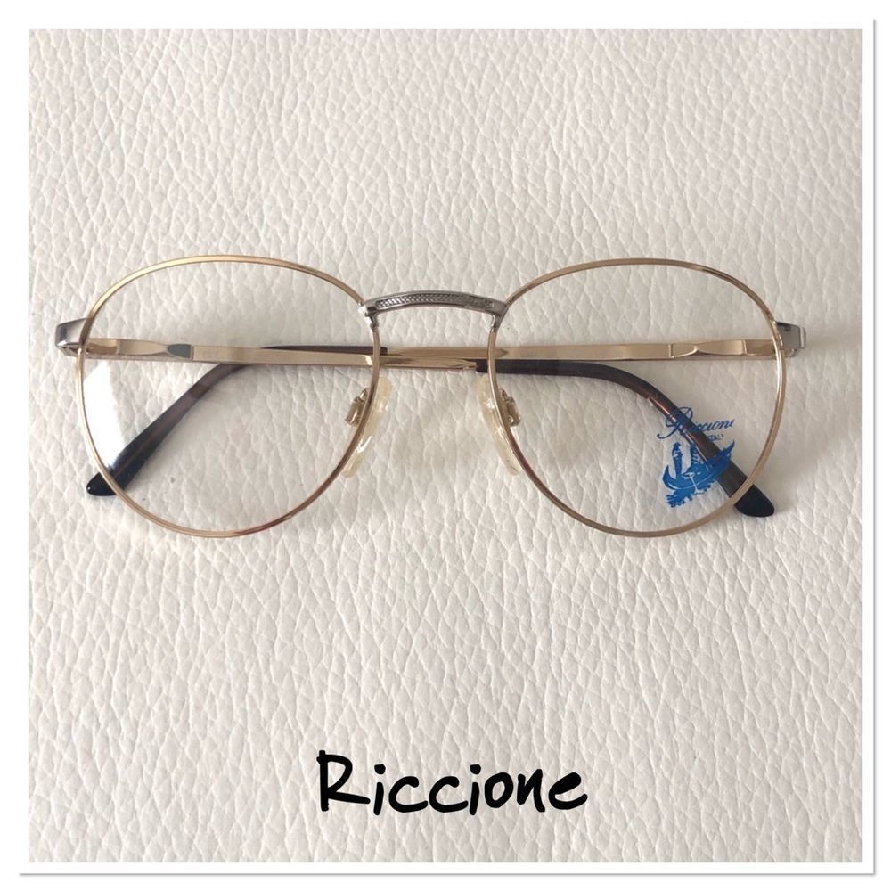 🆕 Antique Gold Retro eyeglasses by Riccione💥
